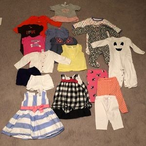 18 pcs. 9 Month Baby Girl Clothes